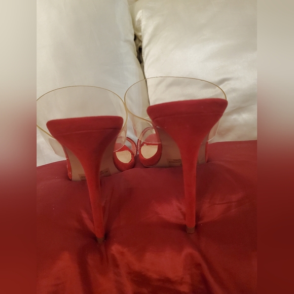 Olivia Furguson Clear & Bling Slide On Heel Stillettos 10 M - Picture 5 of 8